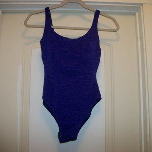 VINTAGE PRETTY IN PURPLE TEXTURED SWIMSUIT S TO M